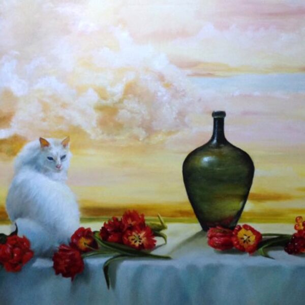 Cat with Butterflies