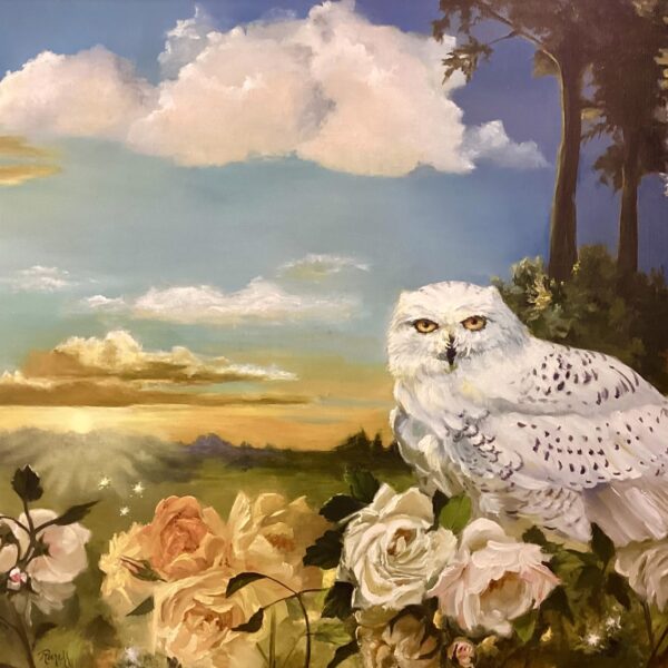 Owl and Roses